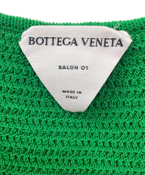 BOTTEGA VENETA（ボッテガベネタ）BOTTEGA VENETA (ボッテガベネタ) Grass green stretch cotton blend mini dress グリーン サイズ:Lの古着・服飾アイテム