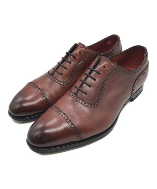 Edward Green（エドワードグリーン）Edward Green (エドワードグリーン) パンチドキャップトゥシューズ ブラウン サイズ:7 1/2の古着・服飾アイテム