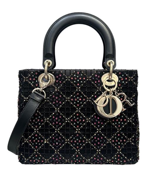 Christian Dior（クリスチャン ディオール）Christian Dior (クリスチャン ディオール) Lady Dior Medium / レディディオール ミディアム ブラック サイズ:ミディアムの古着・服飾アイテム