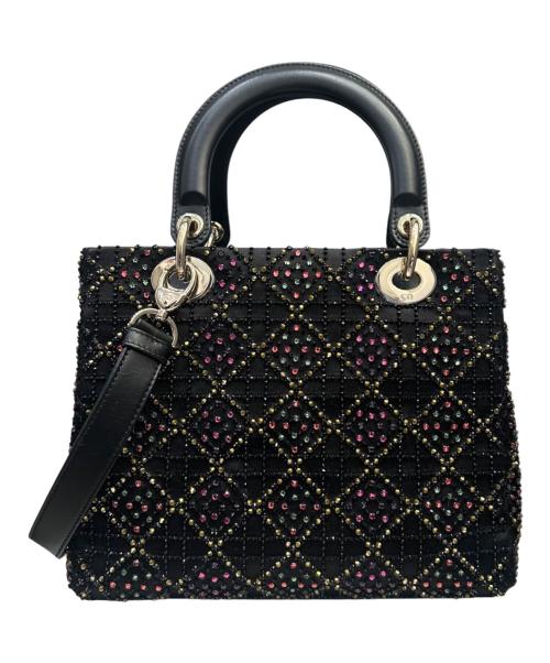 Christian Dior（クリスチャン ディオール）Christian Dior (クリスチャン ディオール) Lady Dior Medium / レディディオール ミディアム ブラック サイズ:ミディアムの古着・服飾アイテム