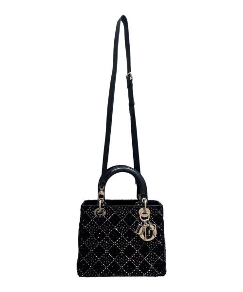 Christian Dior（クリスチャン ディオール）Christian Dior (クリスチャン ディオール) Lady Dior Medium / レディディオール ミディアム ブラック サイズ:ミディアムの古着・服飾アイテム