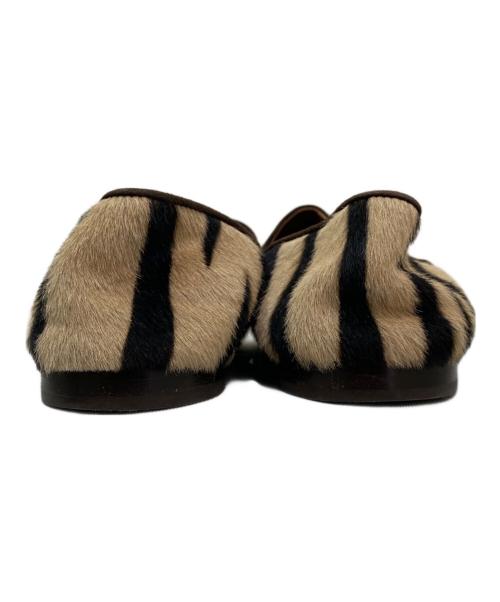 WALES BONNER（ウェールズボナー）WALES BONNER (ウェールズボナー) ハラコフラットシューズ ベージュ サイズ:37の古着・服飾アイテム