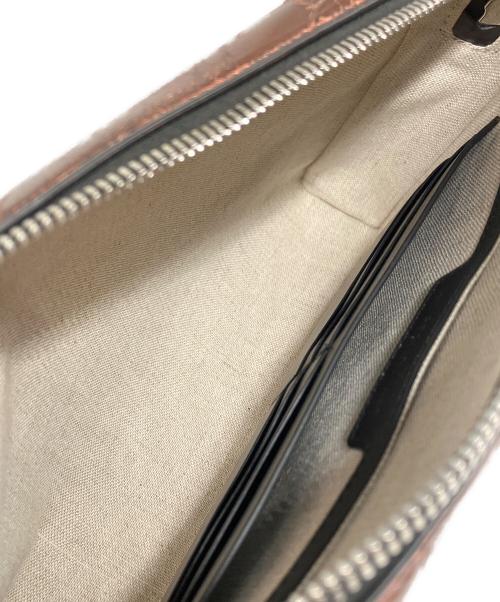 Berluti（ベルルッティ）Berluti (ベルルッティ) ローズウッドスクリットレザーポーチ ブラウンの古着・服飾アイテム