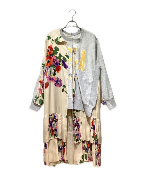 JUNYA WATANABE COMME des GARCONS（(ジュンヤワタナベ コムデギャルソン）JUNYA WATANABE COMME des GARCONS (ジュンヤワタナベ コムデギャルソン) 再構築スウェットドッキングワンピース ベージュ サイズ:Mの古着・服飾アイテム