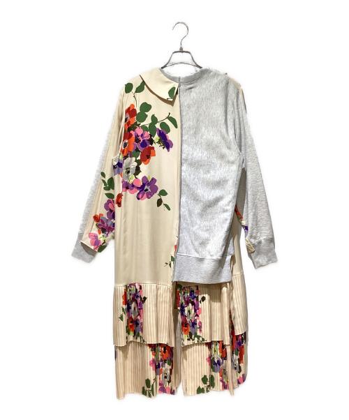 JUNYA WATANABE COMME des GARCONS（(ジュンヤワタナベ コムデギャルソン）JUNYA WATANABE COMME des GARCONS (ジュンヤワタナベ コムデギャルソン) 再構築スウェットドッキングワンピース ベージュ サイズ:Mの古着・服飾アイテム