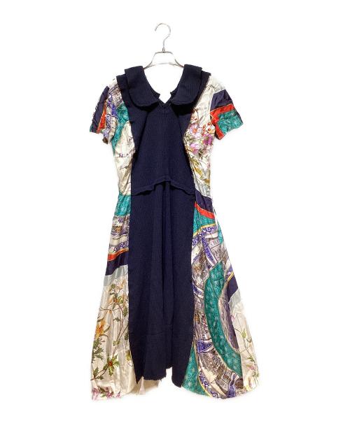 COMME des GARCONS（コムデギャルソン）COMME des GARCONS (コムデギャルソン) 再構築ニットワンピース ネイビー サイズ:XSの古着・服飾アイテム