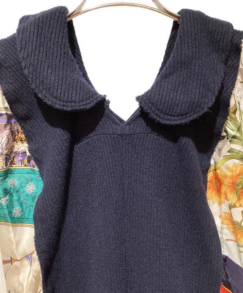 COMME des GARCONS（コムデギャルソン）COMME des GARCONS (コムデギャルソン) 再構築ニットワンピース ネイビー サイズ:XSの古着・服飾アイテム