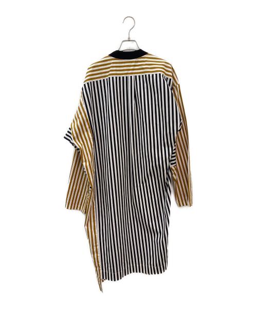 DRIES VAN NOTEN（ドリスヴァンノッテン）DRIES VAN NOTEN (ドリスヴァンノッテン) ストライプワンピース ブラウン×ブラック サイズ:38の古着・服飾アイテム