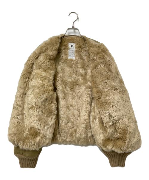 Cul de Sac（クルドサック）Cul de Sac (クルドサック) ファージャケット ベージュ サイズ:2の古着・服飾アイテム