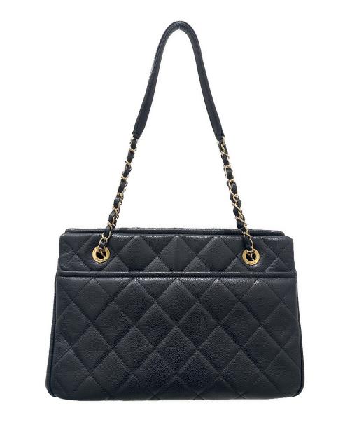 CHANEL（シャネル）CHANEL (シャネル) チェーンショルダートートバッグ ブラック×ゴールドの古着・服飾アイテム