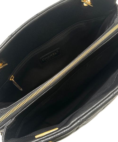 CHANEL（シャネル）CHANEL (シャネル) チェーンショルダートートバッグ ブラック×ゴールドの古着・服飾アイテム