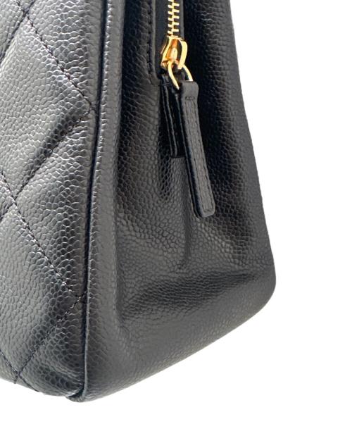 CHANEL（シャネル）CHANEL (シャネル) チェーンショルダートートバッグ ブラック×ゴールドの古着・服飾アイテム