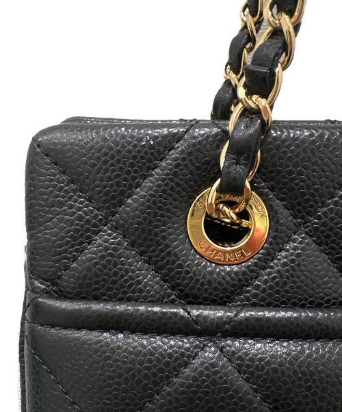 CHANEL（シャネル）CHANEL (シャネル) チェーンショルダートートバッグ ブラック×ゴールドの古着・服飾アイテム