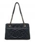 CHANEL（シャネル）の古着「チェーンショルダートートバッグ」｜ブラック×ゴールド