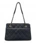 CHANEL (シャネル) チェーンショルダートートバッグ ブラック×ゴールド：450000円