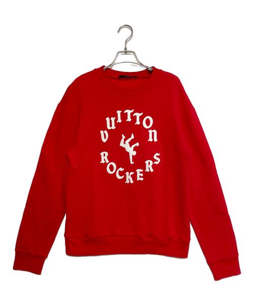 LOUIS VUITTON（ルイ ヴィトン）LOUIS VUITTON (ルイ ヴィトン) プリントクルーネックスウェット  レッド サイズ:Sの古着・服飾アイテム