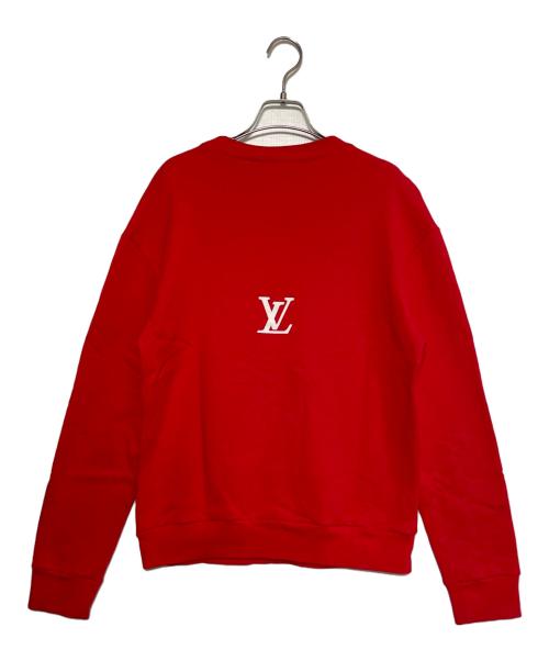 LOUIS VUITTON（ルイ ヴィトン）LOUIS VUITTON (ルイ ヴィトン) プリントクルーネックスウェット  レッド サイズ:Sの古着・服飾アイテム
