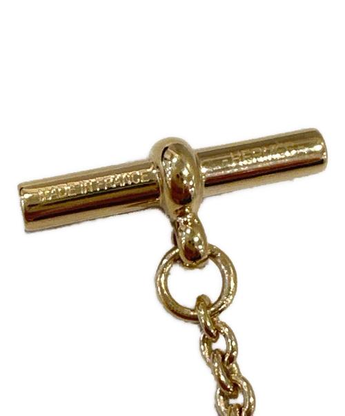 HERMES（エルメス）HERMES (エルメス) バッファローホーンネックレス ブラウン×ゴールドの古着・服飾アイテム