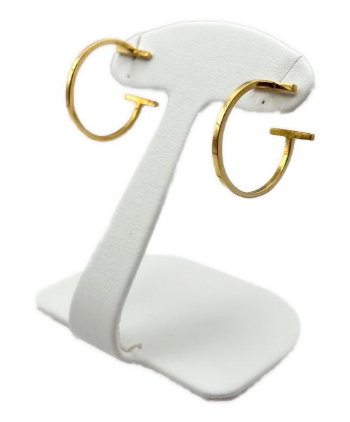 TIFFANY & Co.（ティファニー）TIFFANY & Co. (ティファニー) T wire Hoop Earring Tワイヤーフープミディアムピアス 60011243 34448124 サイズ:ミディアムの古着・服飾アイテム