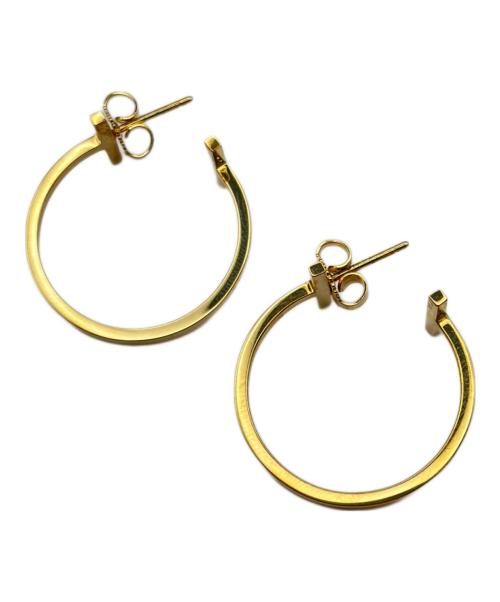 TIFFANY & Co.（ティファニー）TIFFANY & Co. (ティファニー) T wire Hoop Earring Tワイヤーフープミディアムピアス 60011243 34448124 サイズ:ミディアムの古着・服飾アイテム