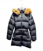 BURBERRYバーバリー）の古着「ファー付きダウンジャケット/パテッドコート」｜ネイビー