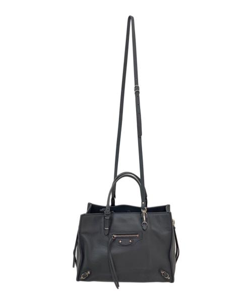 BALENCIAGA（バレンシアガ）BALENCIAGA (バレンシアガ) ペーパーミニ2WAYハンドバッグ グレー サイズ:ミニの古着・服飾アイテム