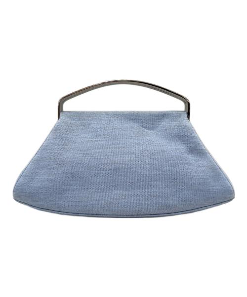 CHANEL（シャネル）CHANEL (シャネル) がま口ハンドバッグ ブルー×シルバーの古着・服飾アイテム