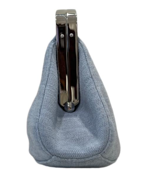 CHANEL（シャネル）CHANEL (シャネル) がま口ハンドバッグ ブルー×シルバーの古着・服飾アイテム