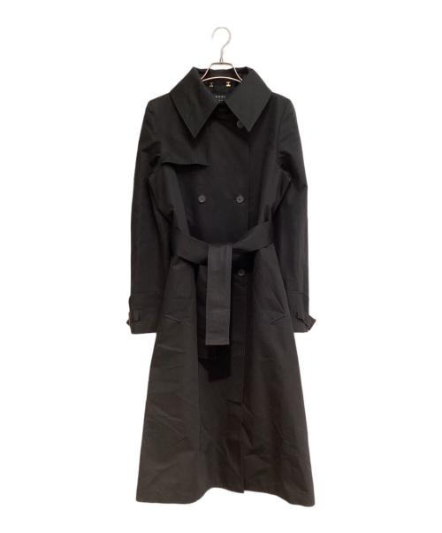 GUCCI（グッチ）GUCCI (グッチ) ベルテッドロングトレンチコート ブラック サイズ:38の古着・服飾アイテム