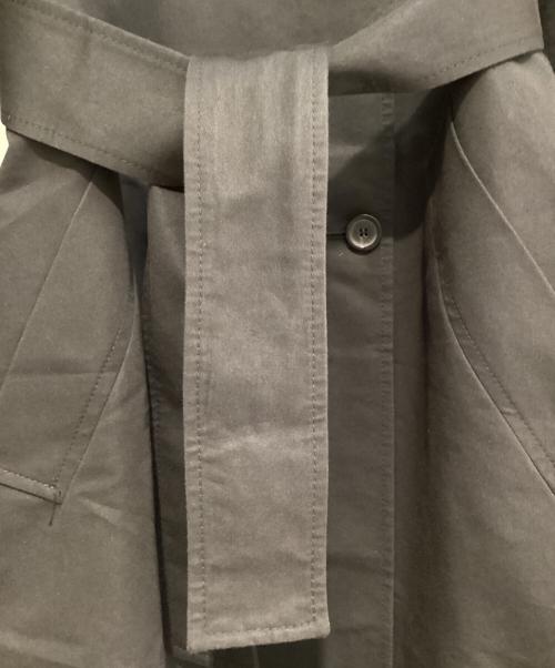 GUCCI（グッチ）GUCCI (グッチ) ベルテッドロングトレンチコート ブラック サイズ:38の古着・服飾アイテム