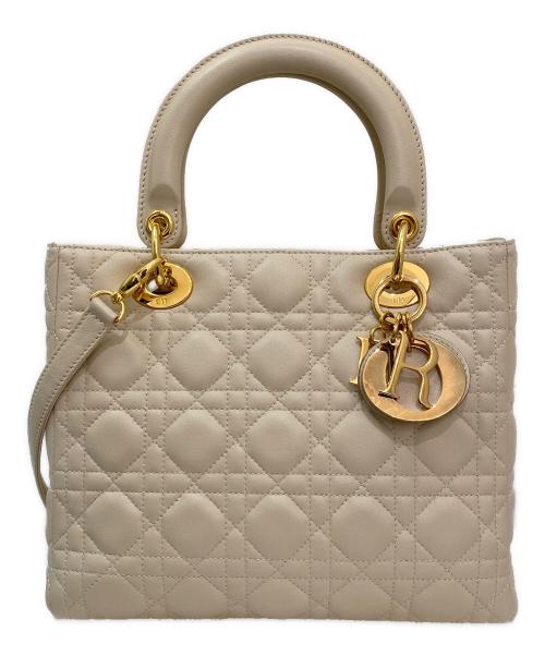 Christian Dior（クリスチャン ディオール）Christian Dior (クリスチャン ディオール) Lady Dior バッグ ミディアム アイボリー サイズ:ミディアムの古着・服飾アイテム