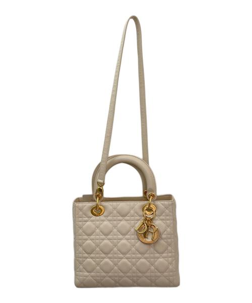 Christian Dior（クリスチャン ディオール）Christian Dior (クリスチャン ディオール) Lady Dior バッグ ミディアム アイボリー サイズ:ミディアムの古着・服飾アイテム