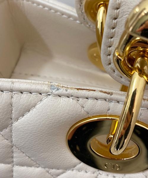 Christian Dior（クリスチャン ディオール）Christian Dior (クリスチャン ディオール) Lady Dior バッグ ミディアム アイボリー サイズ:ミディアムの古着・服飾アイテム