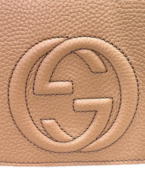 GUCCI（グッチ）GUCCI (グッチ) ソーホー チェーンショルダーバッグ ベージュの古着・服飾アイテム
