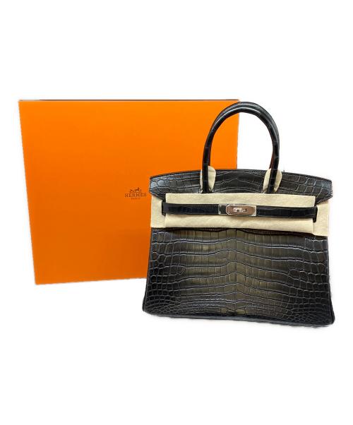 HERMES（エルメス）HERMES (エルメス) バーキン30/シルバー金具/ニロティカスマット/□O刻印:2011年 ノワール サイズ:30の古着・服飾アイテム