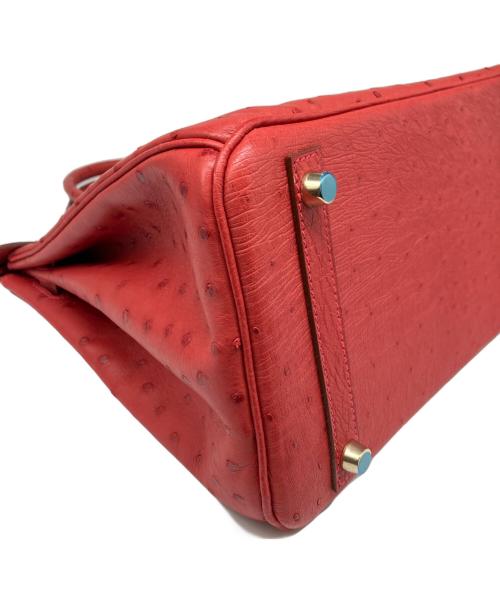 HERMES（エルメス）HERMES (エルメス) バーキン30/ゴールド金具/オーストリッチ/▢M刻印 レッド サイズ:30の古着・服飾アイテム
