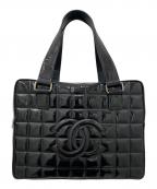 CHANELシャネル）の古着「チョコバー ハンドバッグ」｜ブラック