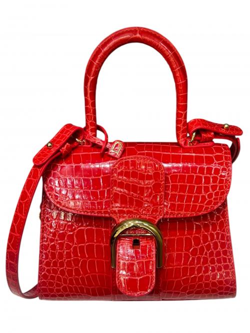 DELVAUX（デルヴォー）DELVAUX (デルヴォー) ブリヨンPM クロコダイル レッド サイズ:PMの古着・服飾アイテム