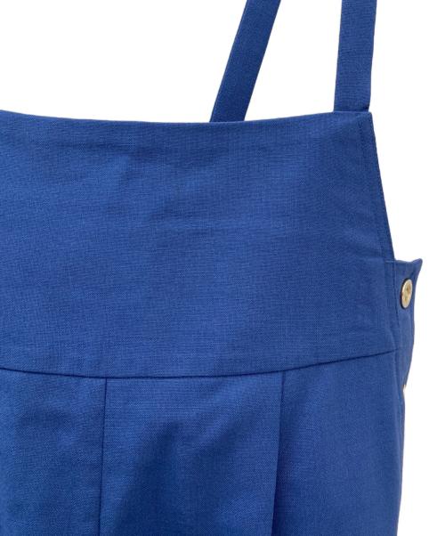 DRAWER（ドゥロワー）DRAWER (ドゥロワー) ウールシャンブレーサロペット ブルー サイズ:34の古着・服飾アイテム