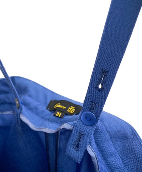 DRAWER（ドゥロワー）DRAWER (ドゥロワー) ウールシャンブレーサロペット ブルー サイズ:34の古着・服飾アイテム