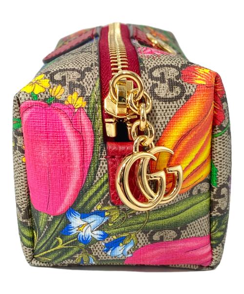 GUCCI（グッチ）GUCCI (グッチ) GGフローラ･ポーチ レッド サイズ:-の古着・服飾アイテム