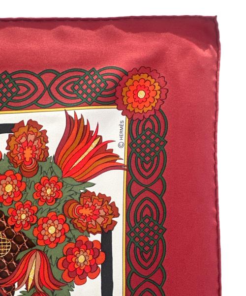 HERMES（エルメス）HERMES (エルメス) カレ90 DECOUPAGES デコパージュ レッド サイズ:90の古着・服飾アイテム