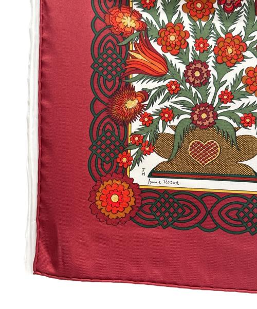 HERMES（エルメス）HERMES (エルメス) カレ90 DECOUPAGES デコパージュ レッド サイズ:90の古着・服飾アイテム