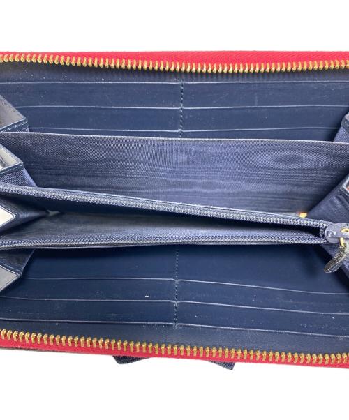 GUCCI（グッチ）GUCCI (グッチ) GG柄リボン長財布 レッド サイズ:-の古着・服飾アイテム