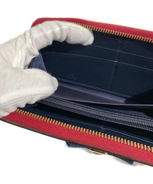 GUCCI（グッチ）GUCCI (グッチ) GG柄リボン長財布 レッド サイズ:-の古着・服飾アイテム