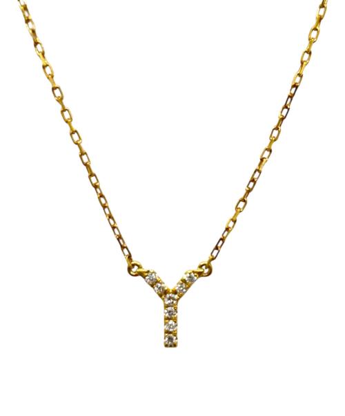 AHKAH（アーカー）AHKAH (アーカー) イニシャル ダイヤモンド ネックレス ｢Y｣の古着・服飾アイテム