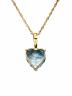 NO BRAND (ノーブランド) アクアマリン ハートモチーフ ネックレス：40000円