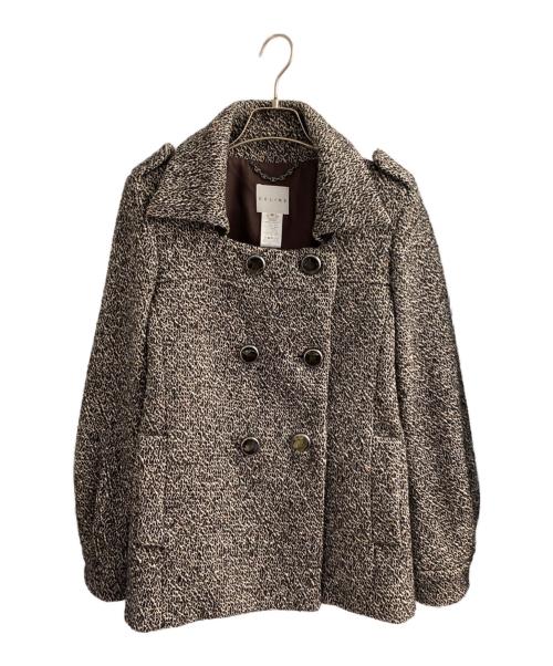 CELINE（セリーヌ）CELINE (セリーヌ) ツイードPコート グレー サイズ:36の古着・服飾アイテム