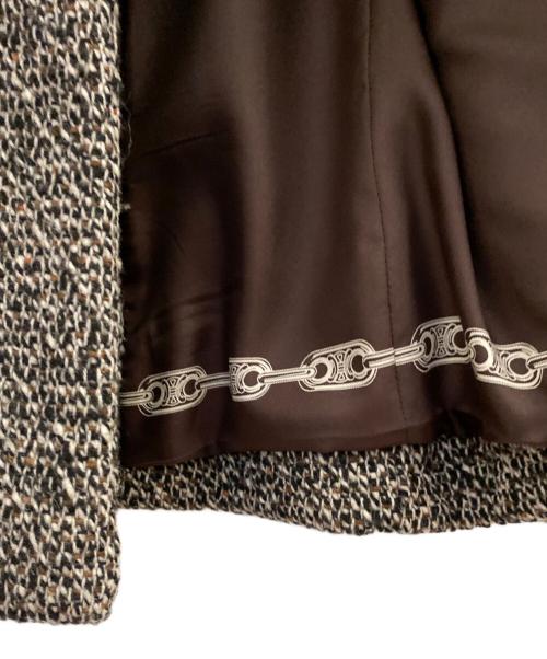 CELINE（セリーヌ）CELINE (セリーヌ) ツイードPコート グレー サイズ:36の古着・服飾アイテム