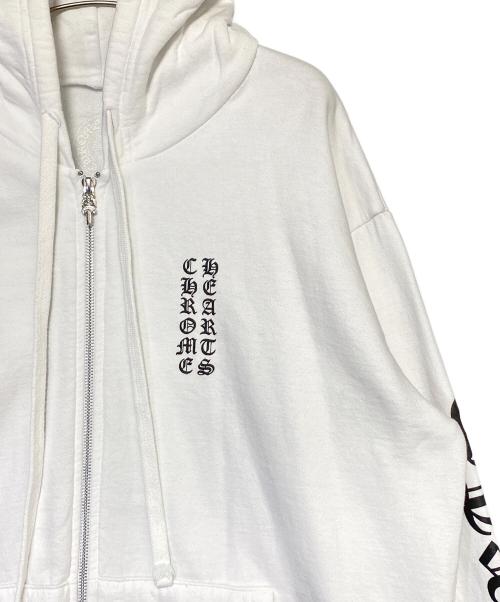 CHROME HEARTS（クロムハーツ）CHROME HEARTS (クロムハーツ) DAGGER ZIP HOODED ホワイト サイズ:Mの古着・服飾アイテム